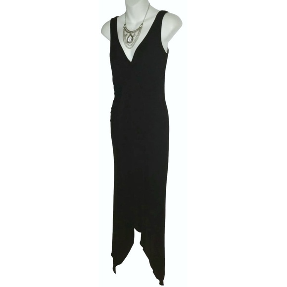 David Meister Dress Handkerchief Black Stevie Nicks Goth Witchy ALT Whimsygoth - Picture 4 of 11